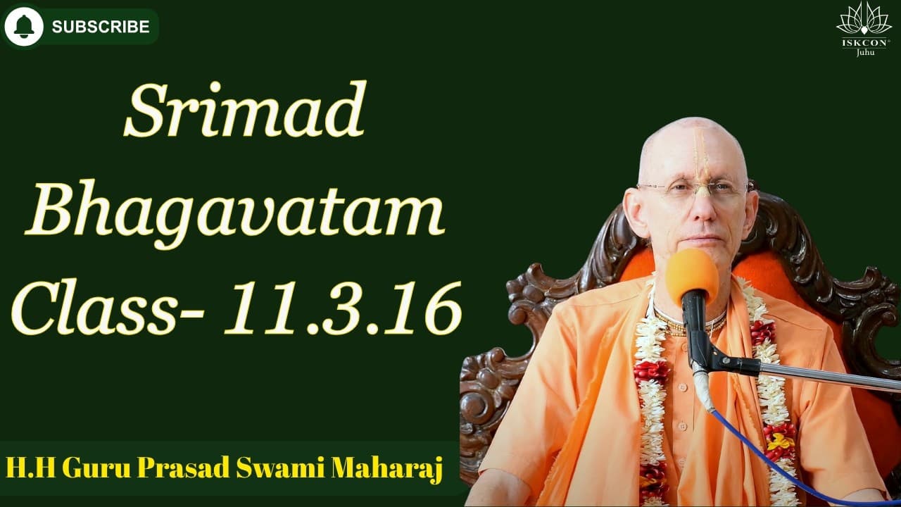 Srimad bhagavatam Class 11.3.16 | By H.H Guru Prasad Swami Maharaj 